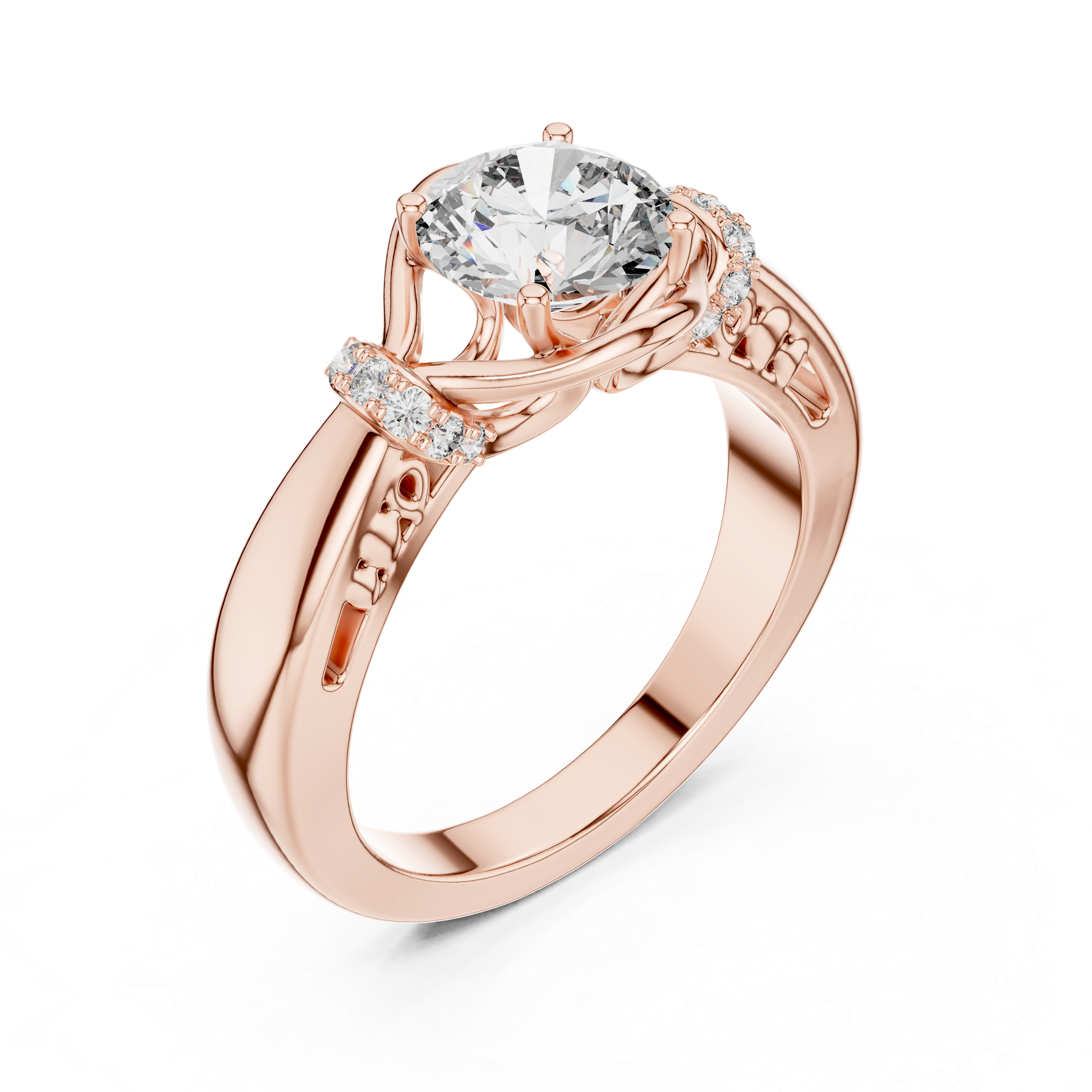 Enchanted Embrace Solitaire 1-Ct Diamond Ring in 14-KT White Gold